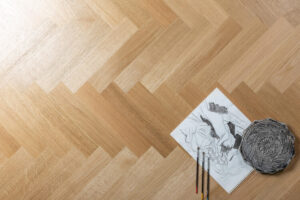 chevron timber floor